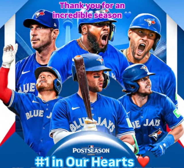 Thank you to the @bluejays for giving #Toronto and #Canada an incredible season, for showing us what true teamwork and collaboration really is, and for uniting us as a country. It was a wild ride, but what a ride it was. 🩵💙
No matter what, know that you are the best of the best - what a team🫶✨💫
😍🥰
#bluejays #bluejays⚾️
