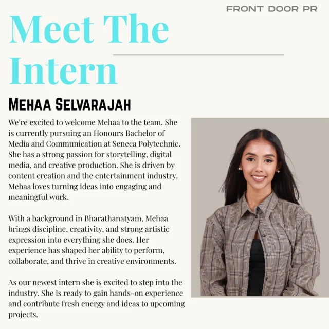 Welcoming fresh perspective, creativity, and passion to the team ✨We’re excited to introduce Mehaa, our newest intern, who brings a love for storytelling, digital media, and creative production.Can’t wait to see all that she creates with us 🤍