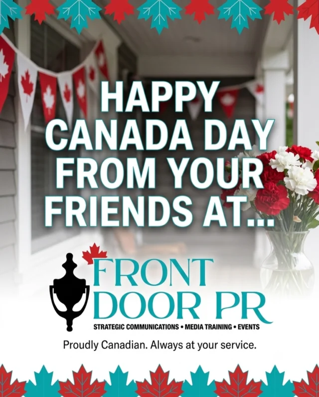 Happy Canada Day from Front Door PR! 🍁We’re proud to celebrate our beautiful, diverse country. Wishing you all a safe and joyful holiday filled with red and white!#CanadaDay #FrontDoorPR #ProudlyCanadian
