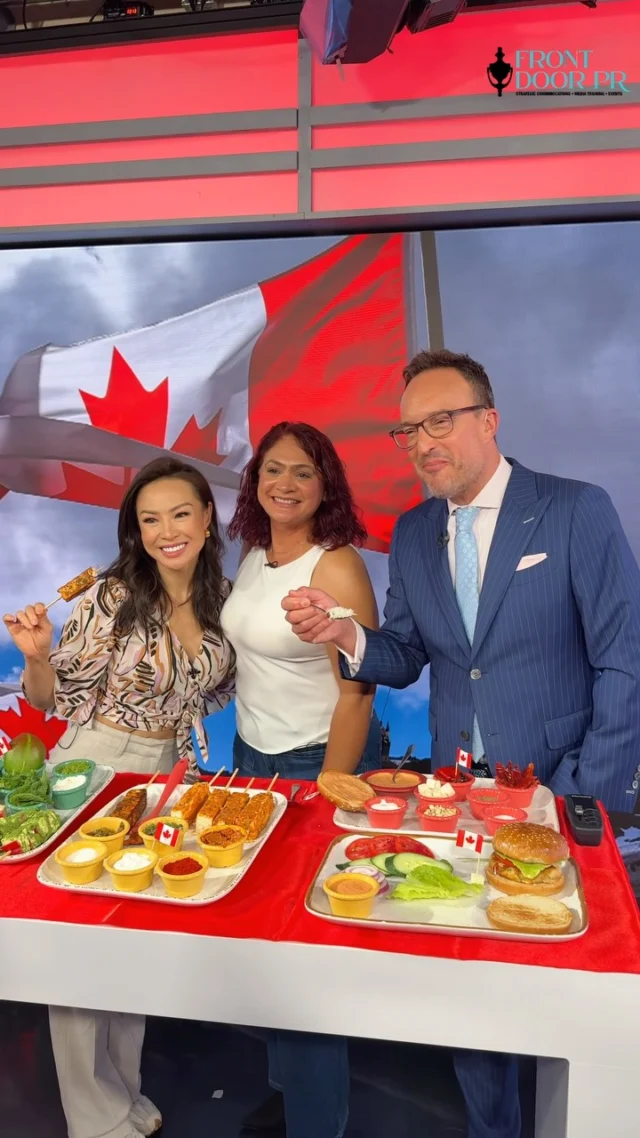 Thanks to the amazing @cp24breakfast team for letting us fire up our grill to share some of our favourite south Asian flavours for your Canada Day BBQ.@kiranmannofficial spiced up the morning show with our homestyle grilling recipes for Brar’s famous paneer, their new infused paneer (in chipotle and jalepeno flavours), veggie burgers and Chef Thugnath’s not-so-secret chipotle sauce recipe.@jenniferhsiungtv
@newsguynick
@cp24breakfast#frontdoorpr #cp24 #behindthescenes #television